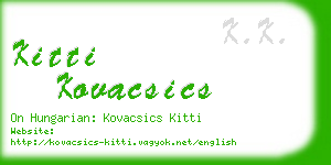 kitti kovacsics business card